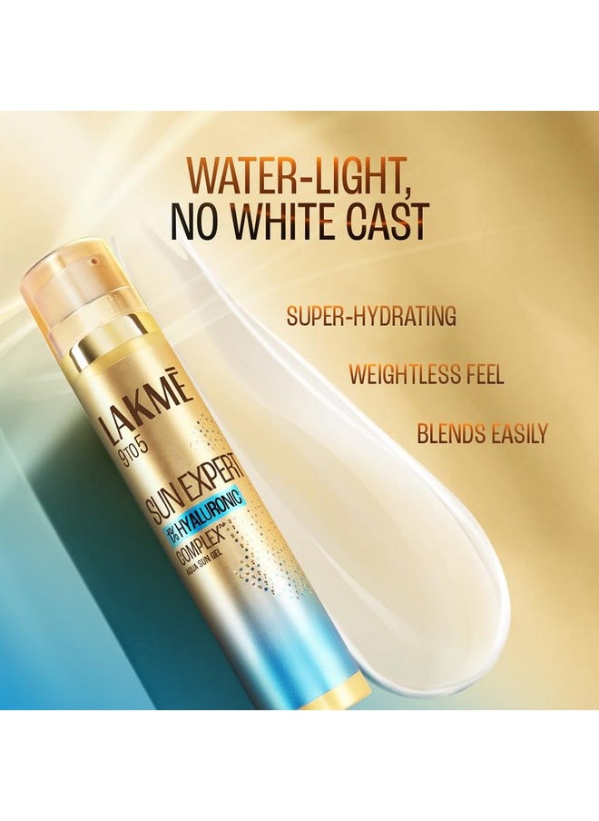 Sun Expert 1% Hyaluronic Gel Sunscreen Spf 50 Pa++++ For Uva/B,No White Cast,For Hydration 56G For All Skin Type