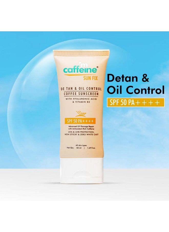 Matte Sunscreen Spf 50 For Men & Women | Lightweight, Water Resistant, Zero White Cast | Sun Protect, Prevents Tan & Repairs Uv Damage - 50Ml - All Skin Type, Oily, Dry, Sensitive, Normal