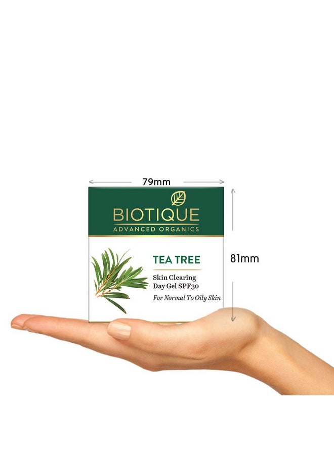 Biotique Tea Tree Skin Clearing Day Gel SPF30 for Normal to Oily Skin, 50g