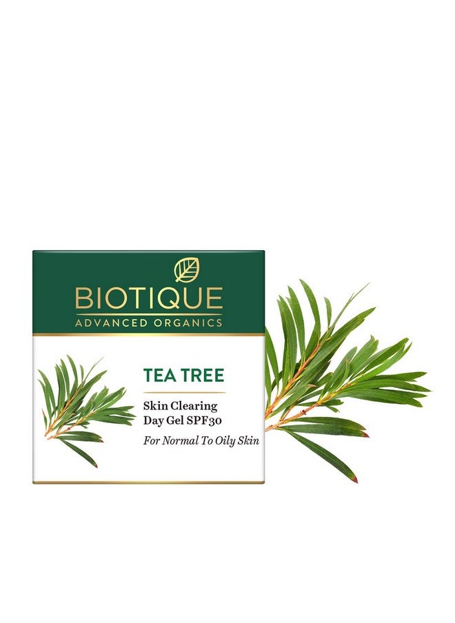 Biotique Tea Tree Skin Clearing Day Gel SPF30 for Normal to Oily Skin, 50g
