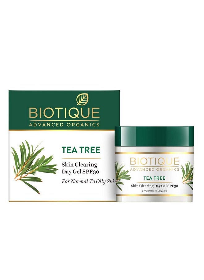 Biotique Tea Tree Skin Clearing Day Gel SPF30 for Normal to Oily Skin, 50g