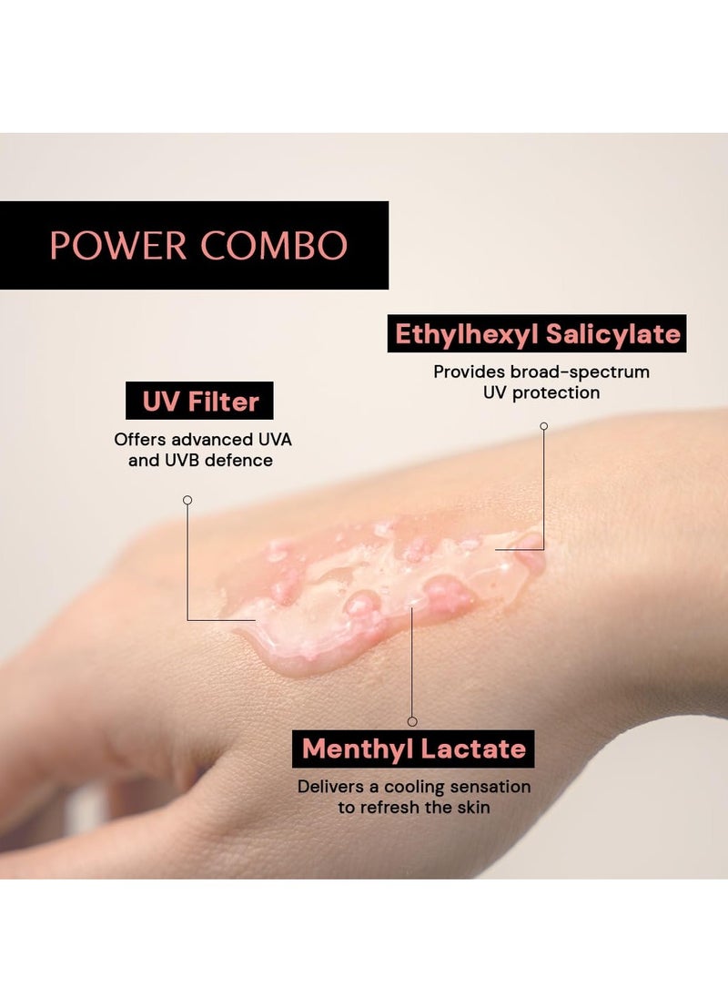 Deconstruct Invisible Water Sunscreen SPF 50 PA+++ | Instant Cooling & Freshness | 8-Hour Water-Resistant | Broad Spectrum UVA & UVB Protection | No White Cast | For All Skin Types | 40g