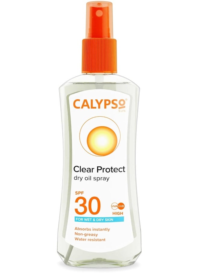 Calypso Sun Protection Dry Oil Spray SPF30 for Wet Skin 200 ml