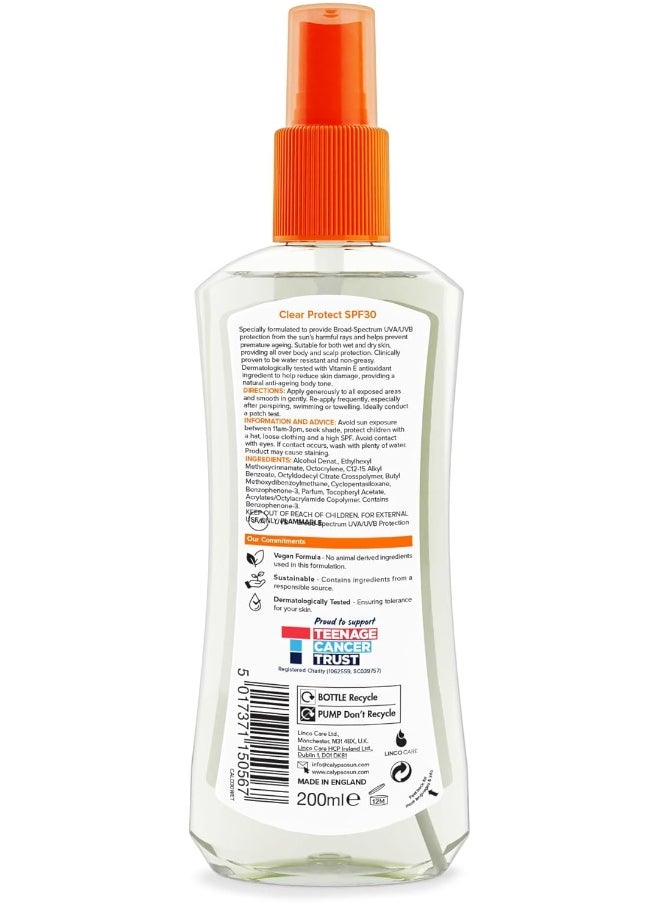 Calypso Sun Protection Dry Oil Spray SPF30 for Wet Skin 200 ml