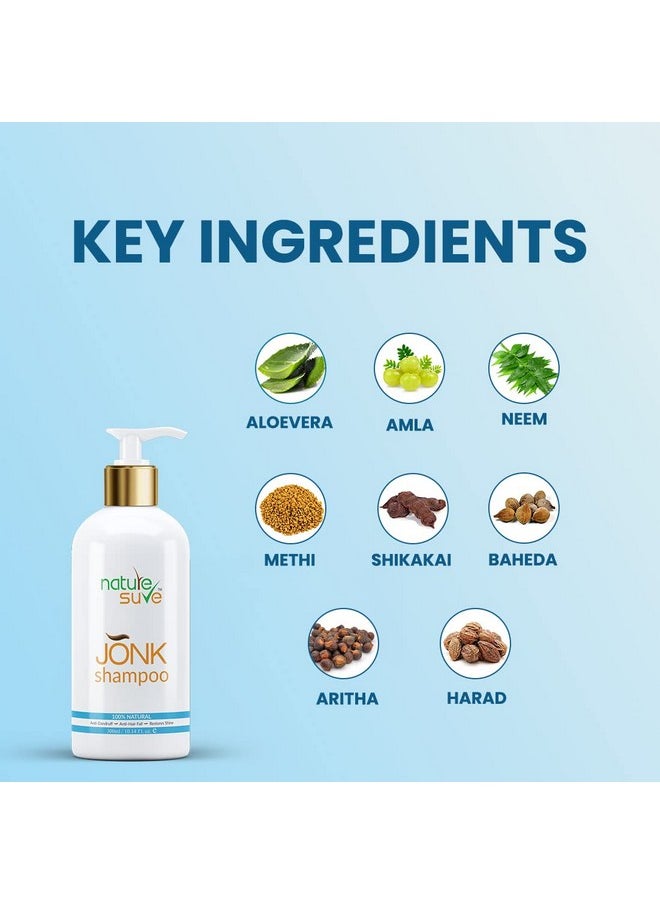 Jonk Shampoo Hair Cleanser For Men & Women - 1 Pack (300Ml)