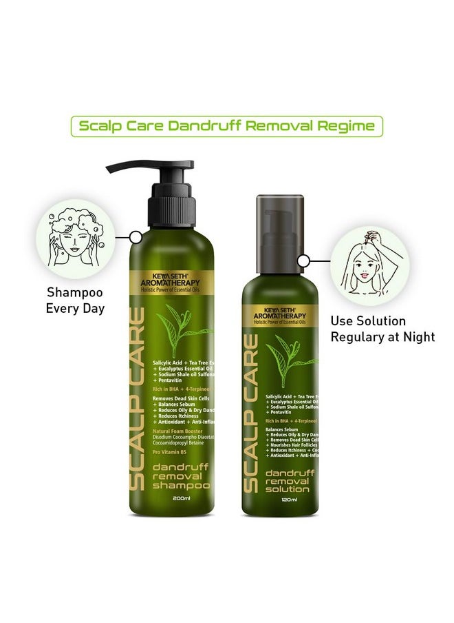 Keya Seth Aromatherapy, Scalp Care Dandruff Removal Shampoo With Salicylic Acid, Tea Tree & Eucalyptus Oil -Reduces Dandruff & Flakes Itchy Scalp 200Ml