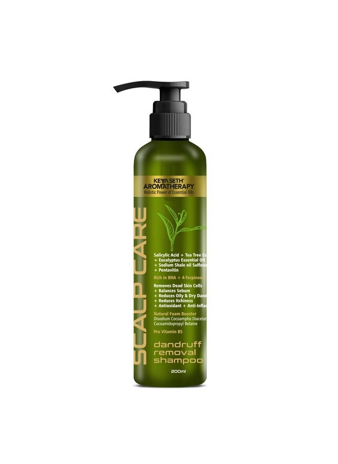 Keya Seth Aromatherapy, Scalp Care Dandruff Removal Shampoo With Salicylic Acid, Tea Tree & Eucalyptus Oil -Reduces Dandruff & Flakes Itchy Scalp 200Ml