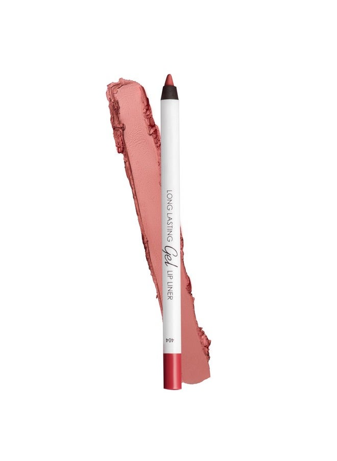 Long Lasting Gel Lip Liner 404 Berry Easyglide Gel Texture Super Longlasting Sharpenable Precise Tip Intense Pigment 1.7Gm