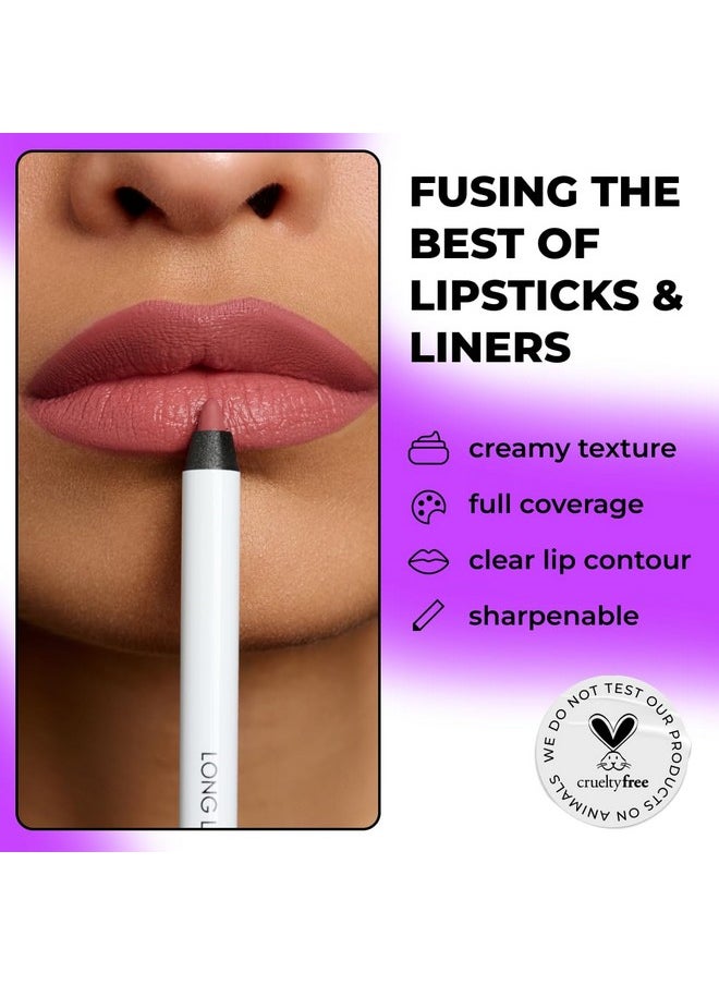 Long Lasting Gel Lip Liner 404 Berry Easyglide Gel Texture Super Longlasting Sharpenable Precise Tip Intense Pigment 1.7Gm