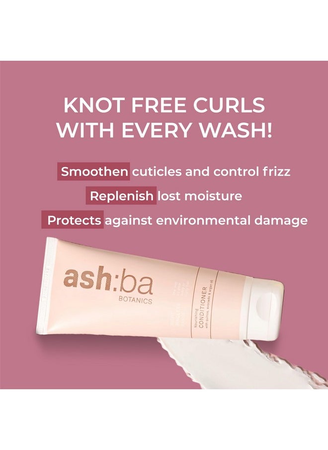 Nourishing Conditioner For Curly & Frizzy Hair | Deep Conditioning & Hydration For Wavy & Dry Hair | With Shea Butter, Argan & Green Tea | Natural - Silicone & Paraben Free - 50 Ml