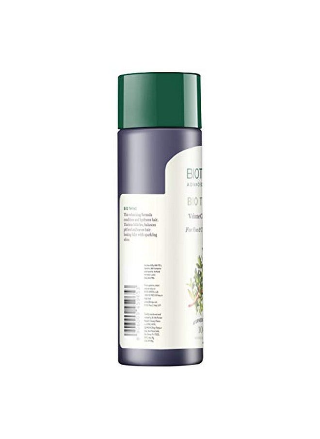 Biotique Bio Thyme Volume Conditioner Fine & Thinning Hair|Gives Volume & Bounce To Hair|Helps In Thicken Follicles|100% Botanical Extracts|Suitable All Skin Types|200 Millilitre-Peppermint,Thyme