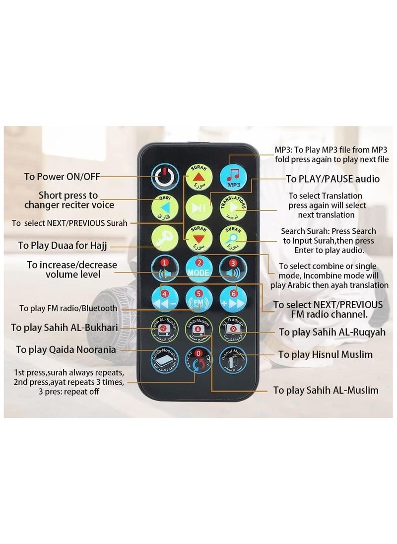 Quran Speaker, SQ200 Remote Control Bluetooth Quran Speaker,Portable Bluetooth Wireless Quran Speaker