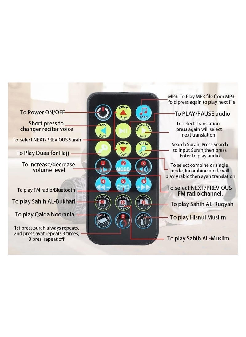 Quran Speaker, SQ200 Remote Control Bluetooth Quran Speaker,Portable Bluetooth Wireless Quran Speaker