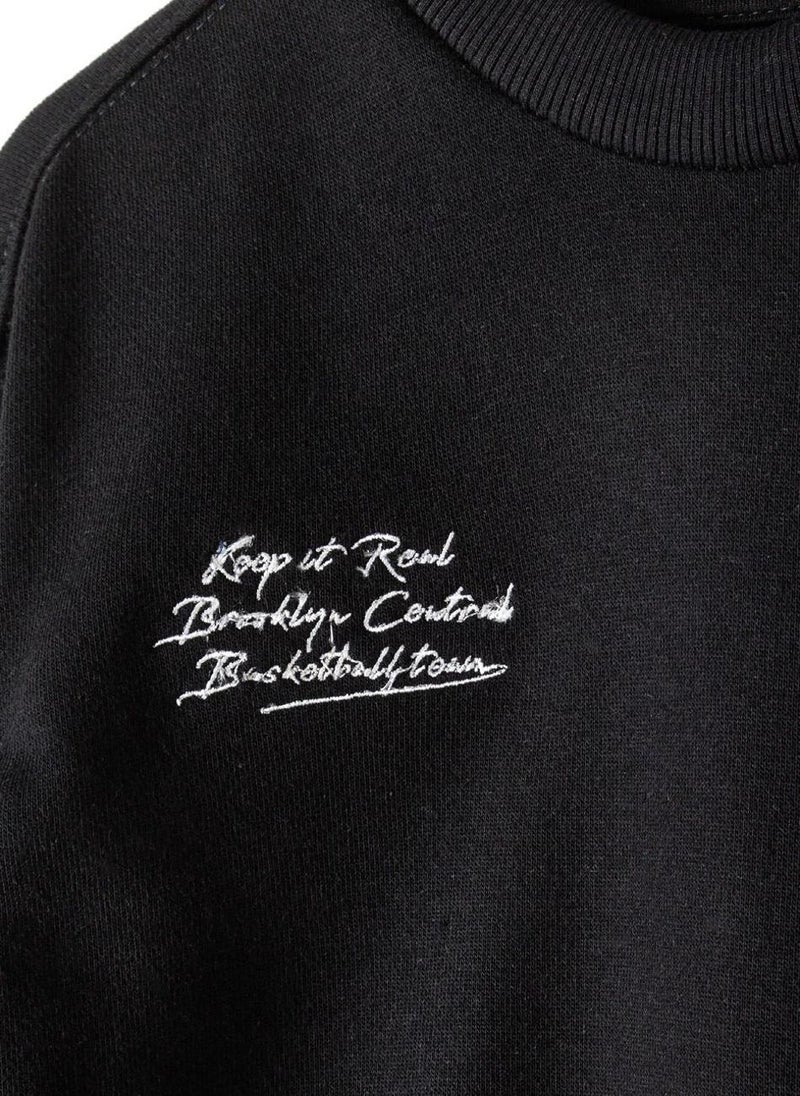 Kids Boys  Oversized Graphic Crew Neck Sweatshirt