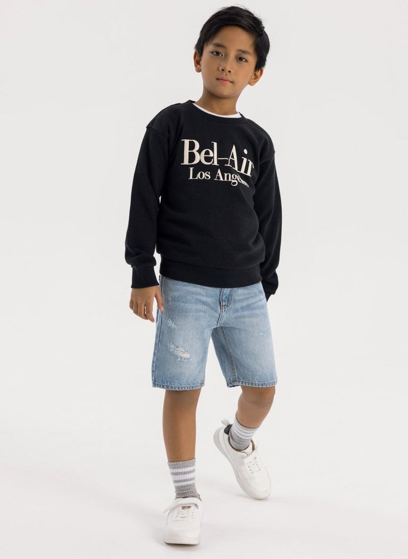 KIds Oversized Crew Neck Sweatshirt
