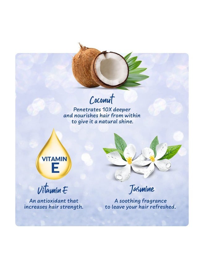 Jasmine Coconut Hair Oil With Vitamin E For Healthy Shiny Hair, Non-Sticky, 400Ml + 90Ml