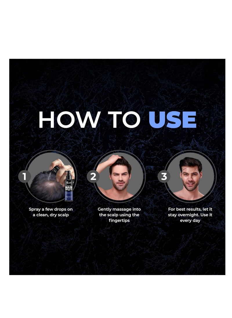 Beardo Advanced Hair Growth Serum for Men, 50 ml| Contains 3% Redensyl, 3% Baicapil, Rosemary | Stimulates Hair Growth, Increase Hair Density & Thickens Hair | Lightweight and Non-Sticky | Made for Men