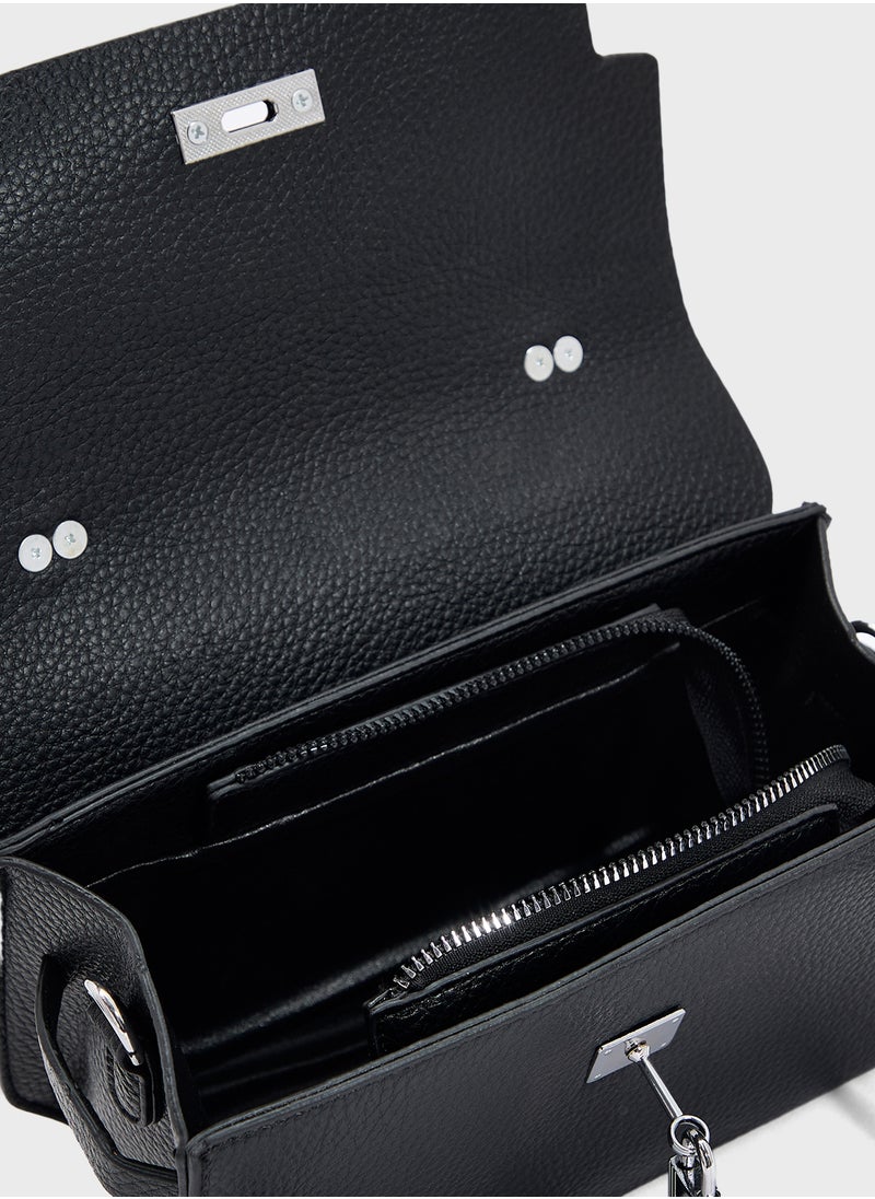 Braided Handle Satchel Bag