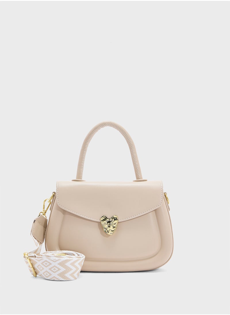 Heart Closure Satchel Bag