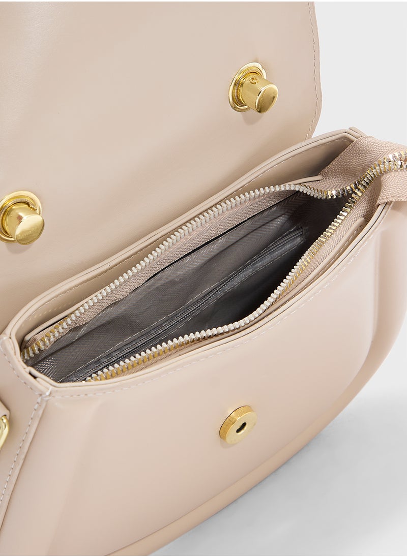 Heart Closure Satchel Bag