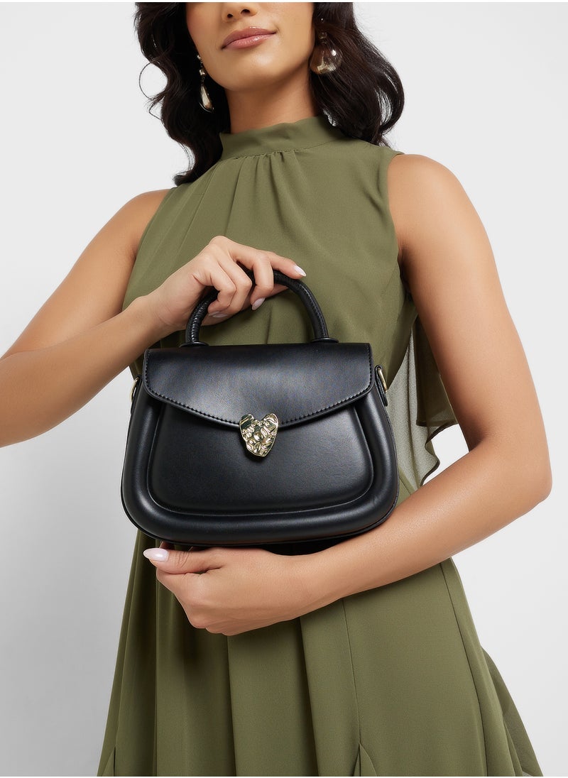 Heart Closure Satchel Bag