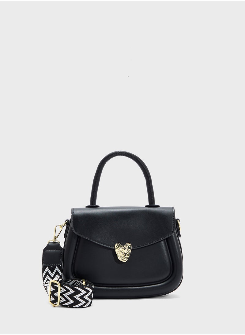 Heart Closure Satchel Bag