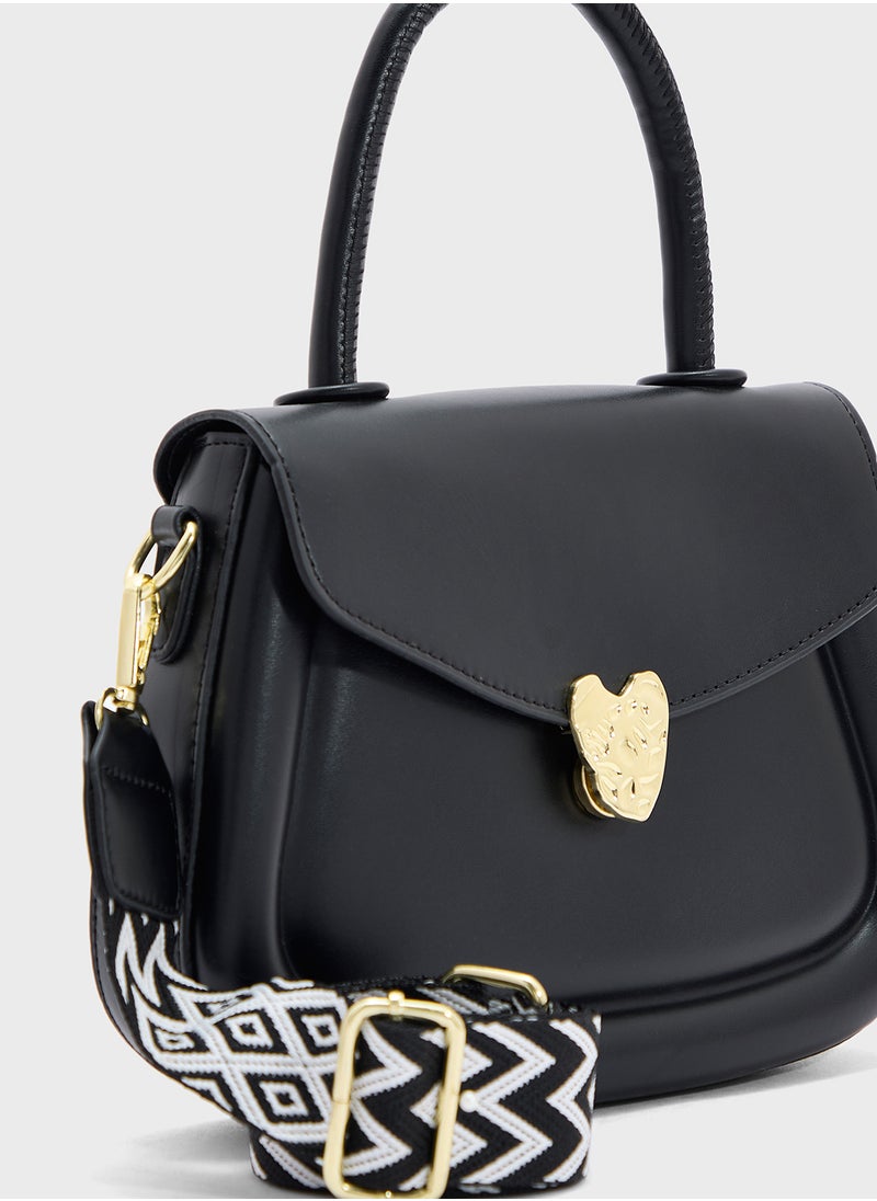 Heart Closure Satchel Bag