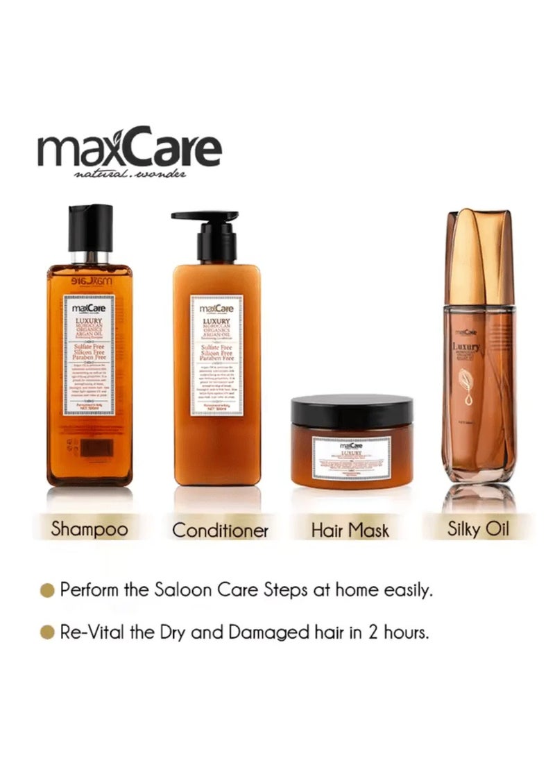 Maxcare Sulfate-Free Argan Oil Hair Mask 250ml – Deep Conditioning Treatment for Over-Processed Hair