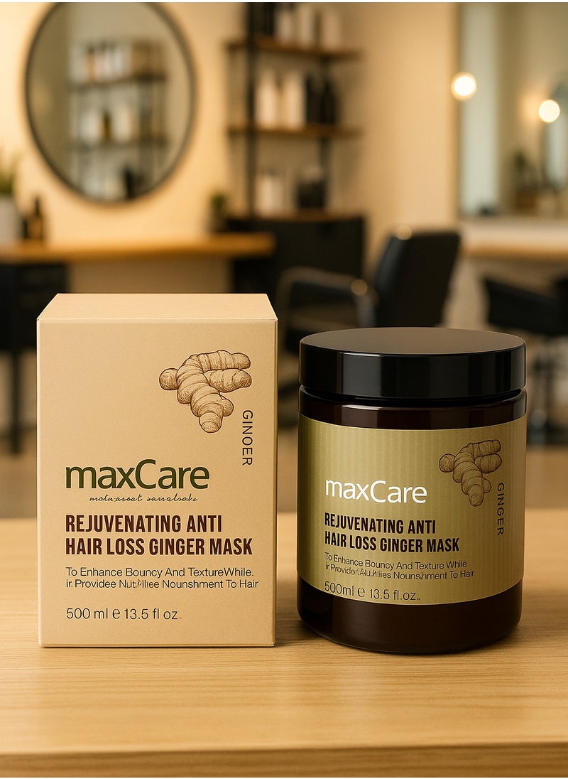 Maxcare Rejuvenating Anti Hair Loss Ginger Hair Mask – 500ml Deep Repair Treatment