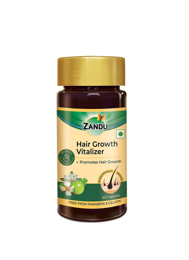 Hair Growth Vitalizer-A Formulation Prepared With Selected Herbs To Take Care Of Your Hair|Useful In Nourishing Hair & Scalp (60 Capsules)
