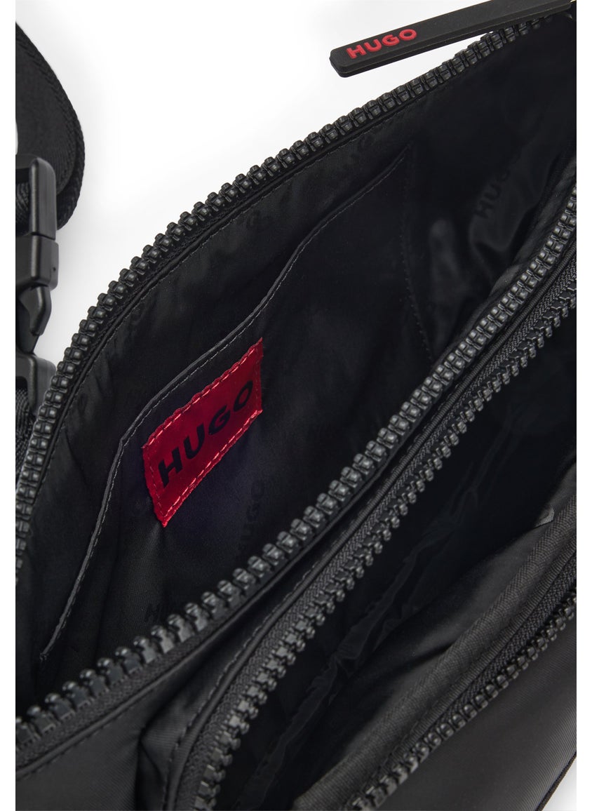 Matte-twill belt bag with double flap pockets