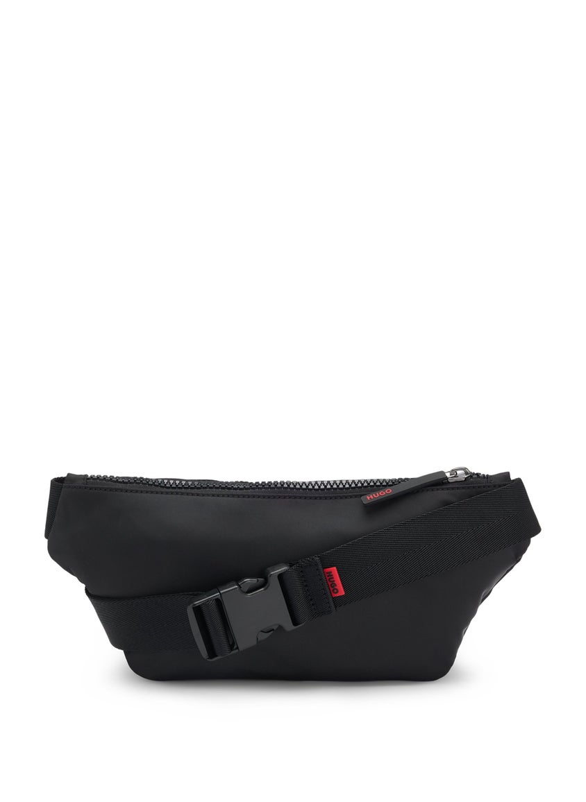 Matte-twill belt bag with double flap pockets