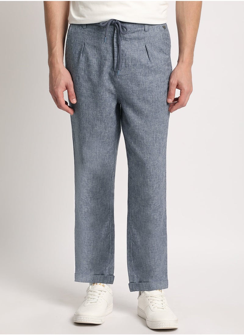 Men's Casual Trousers – Blue, Relaxed Fit, Soft & Breathable Fabric, Elastic Waist, Stylish Everyday Wear, Versatile & Comfortable Bottoms for Any Occasion