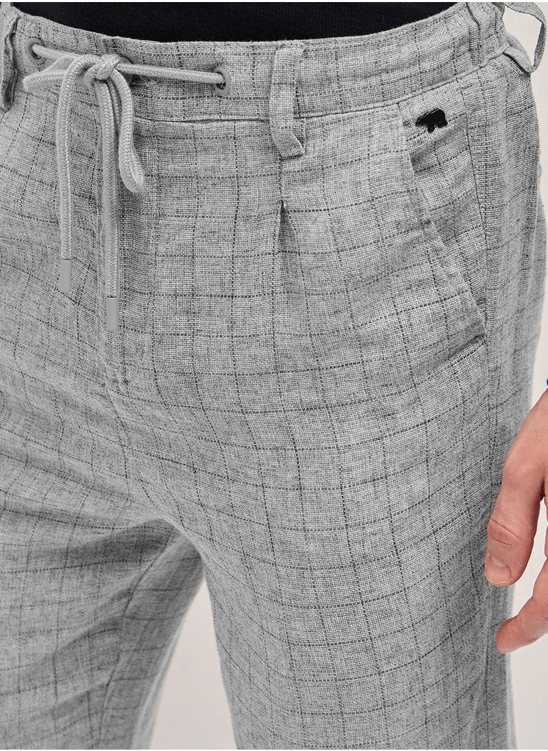 Men's Casual Trousers  Grey, Relaxed Fit, Soft & Breathable Fabric, Elastic Waist, Stylish Everyday Wear, Versatile & Comfortable Bottoms for Any Occasion