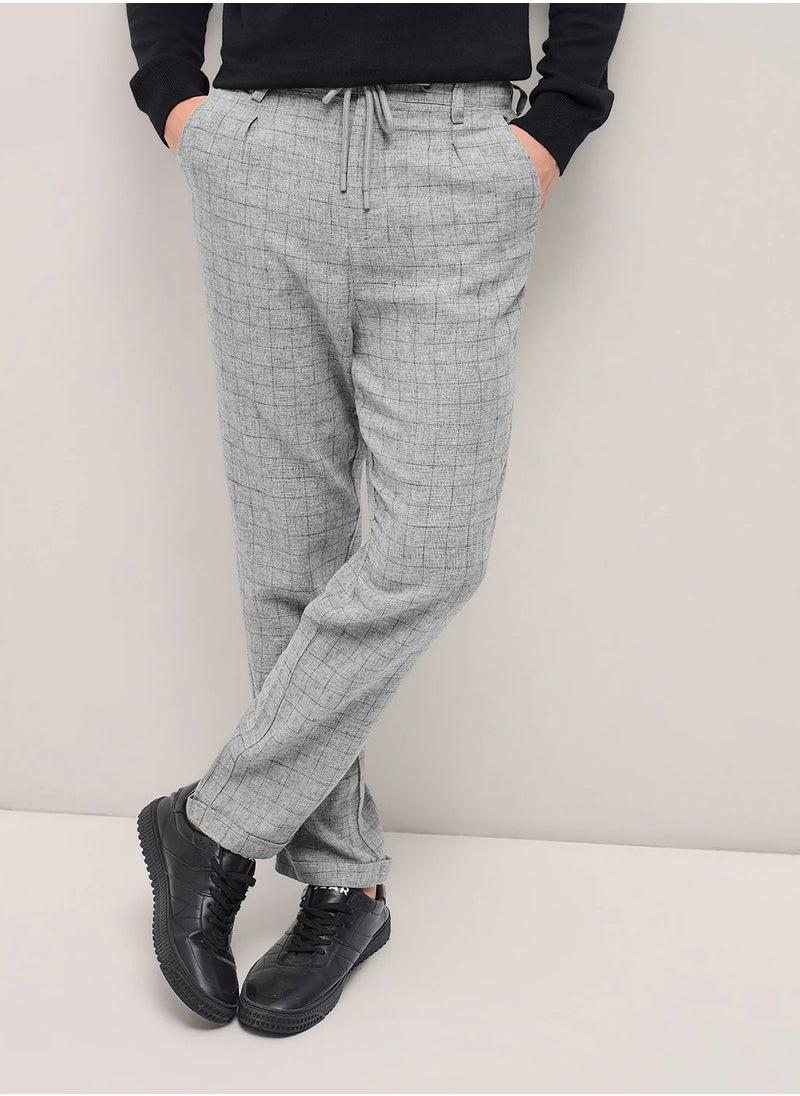 Men's Casual Trousers  Grey, Relaxed Fit, Soft & Breathable Fabric, Elastic Waist, Stylish Everyday Wear, Versatile & Comfortable Bottoms for Any Occasion