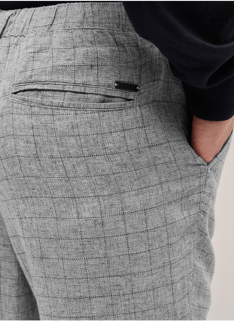 Men's Casual Trousers  Grey, Relaxed Fit, Soft & Breathable Fabric, Elastic Waist, Stylish Everyday Wear, Versatile & Comfortable Bottoms for Any Occasion