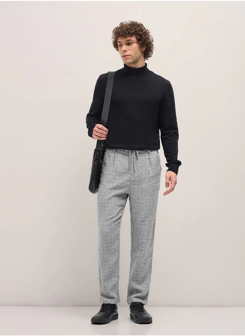 Men's Casual Trousers  Grey, Relaxed Fit, Soft & Breathable Fabric, Elastic Waist, Stylish Everyday Wear, Versatile & Comfortable Bottoms for Any Occasion