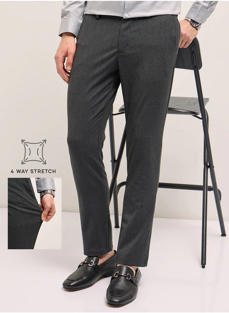 Men's Casual Trousers Slate Grey, Relaxed Fit, Soft & Breathable Fabric, Elastic Waist, Stylish Everyday Wear, Versatile & Comfortable Bottoms for Any Occasion