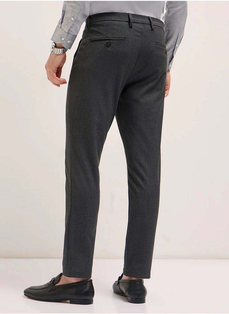 Men's Casual Trousers Slate Grey, Relaxed Fit, Soft & Breathable Fabric, Elastic Waist, Stylish Everyday Wear, Versatile & Comfortable Bottoms for Any Occasion