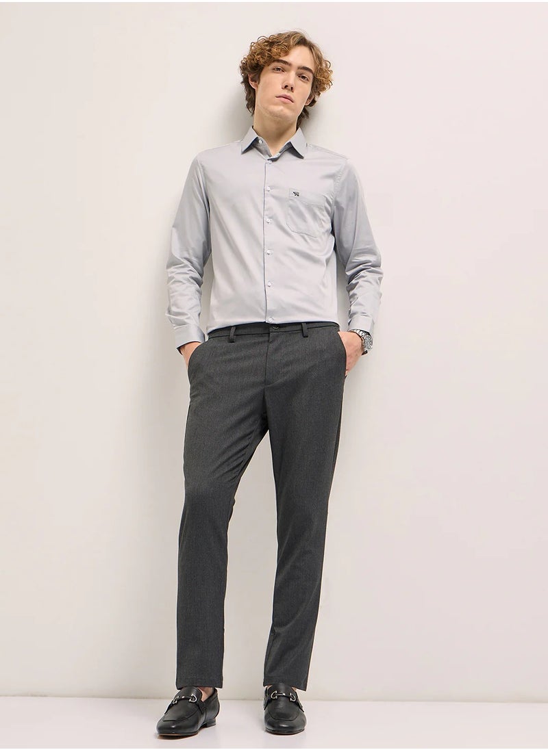 Men's Casual Trousers Slate Grey, Relaxed Fit, Soft & Breathable Fabric, Elastic Waist, Stylish Everyday Wear, Versatile & Comfortable Bottoms for Any Occasion
