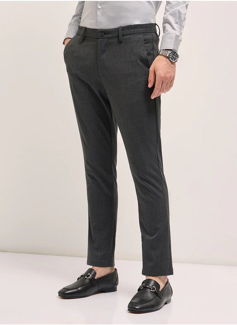 Men's Casual Trousers Slate Grey, Relaxed Fit, Soft & Breathable Fabric, Elastic Waist, Stylish Everyday Wear, Versatile & Comfortable Bottoms for Any Occasion