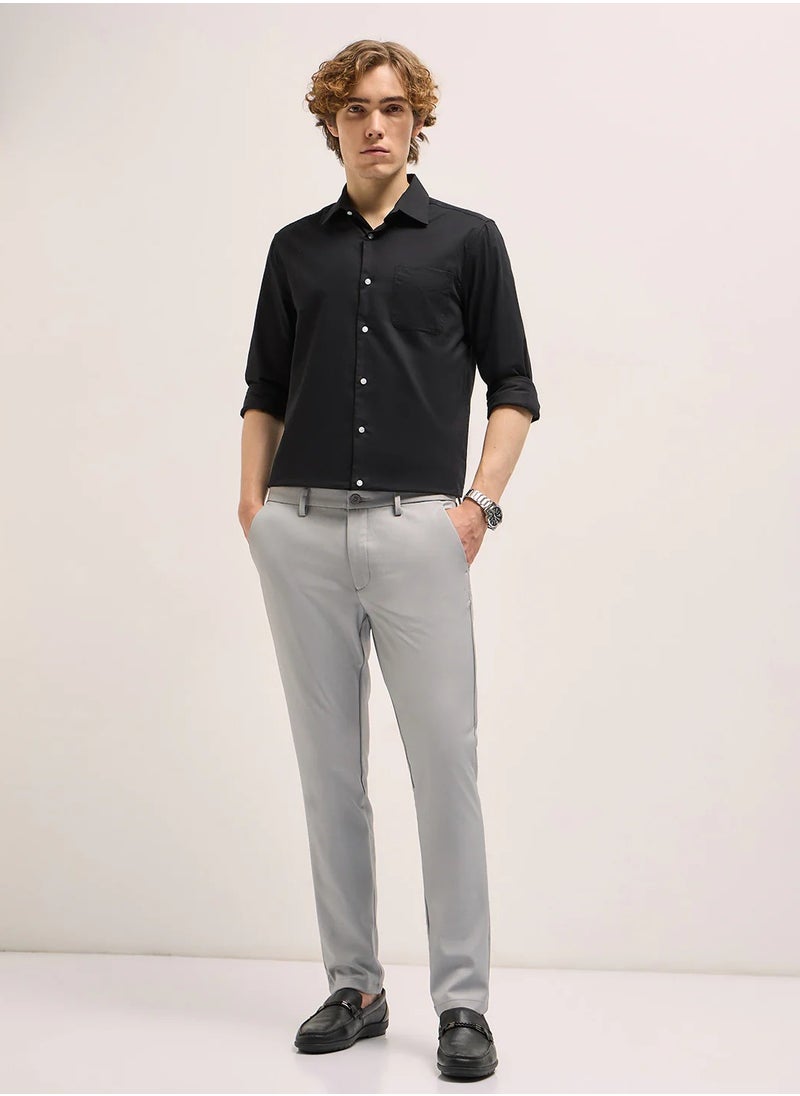 Men's Casual Trousers Slate Grey, Relaxed Fit, Soft & Breathable Fabric, Elastic Waist, Stylish Everyday Wear, Versatile & Comfortable Bottoms for Any Occasion