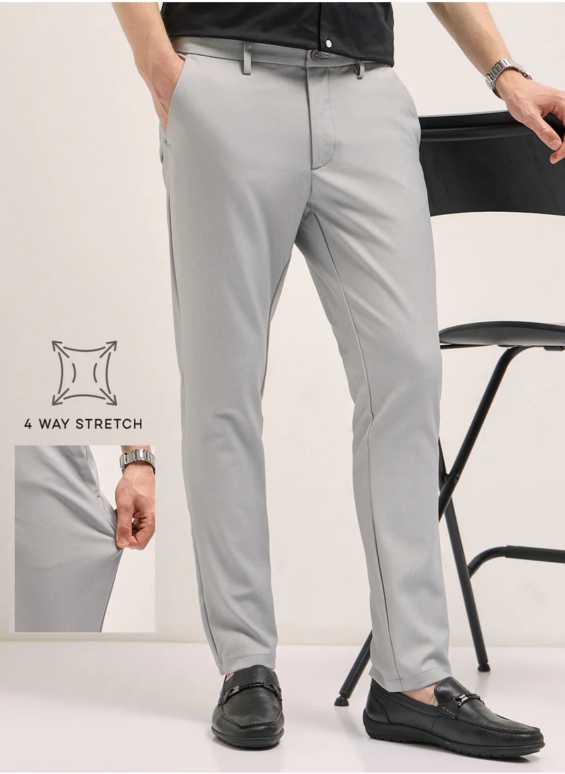 Men's Casual Trousers Slate Grey, Relaxed Fit, Soft & Breathable Fabric, Elastic Waist, Stylish Everyday Wear, Versatile & Comfortable Bottoms for Any Occasion
