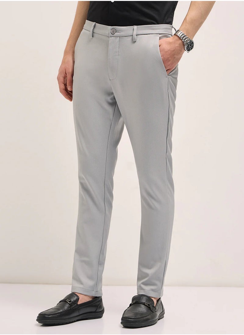 Men's Casual Trousers Slate Grey, Relaxed Fit, Soft & Breathable Fabric, Elastic Waist, Stylish Everyday Wear, Versatile & Comfortable Bottoms for Any Occasion
