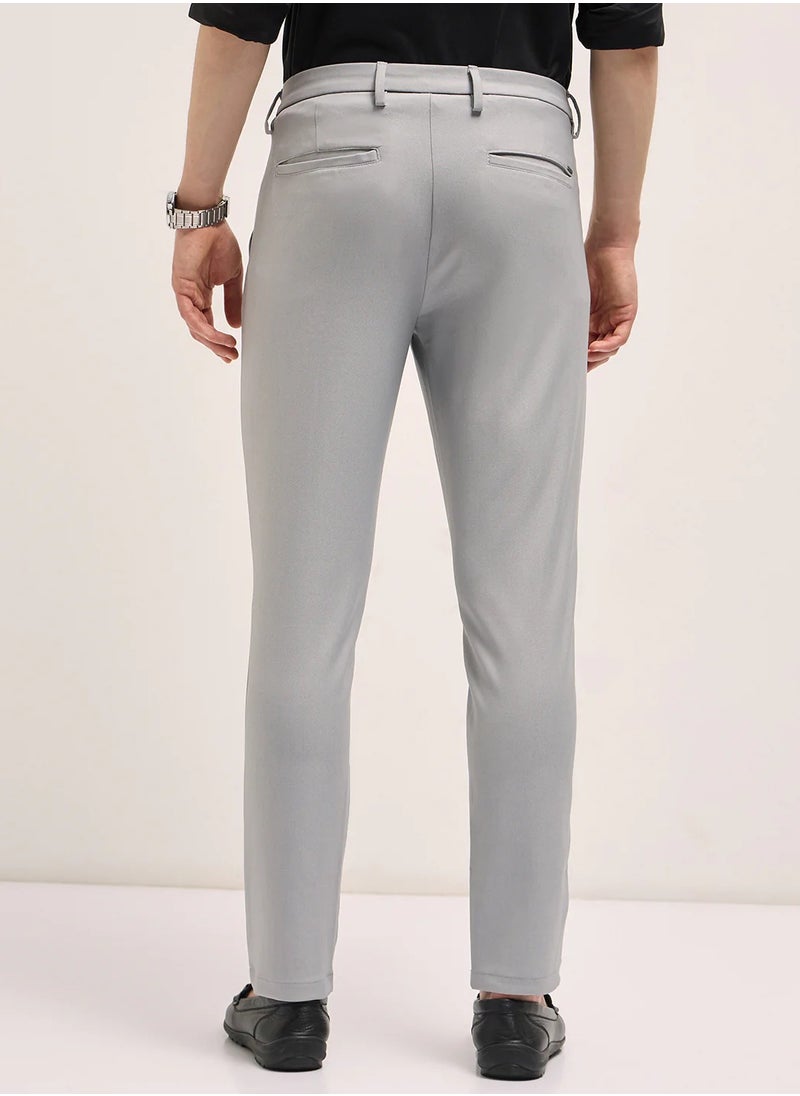 Men's Casual Trousers Slate Grey, Relaxed Fit, Soft & Breathable Fabric, Elastic Waist, Stylish Everyday Wear, Versatile & Comfortable Bottoms for Any Occasion