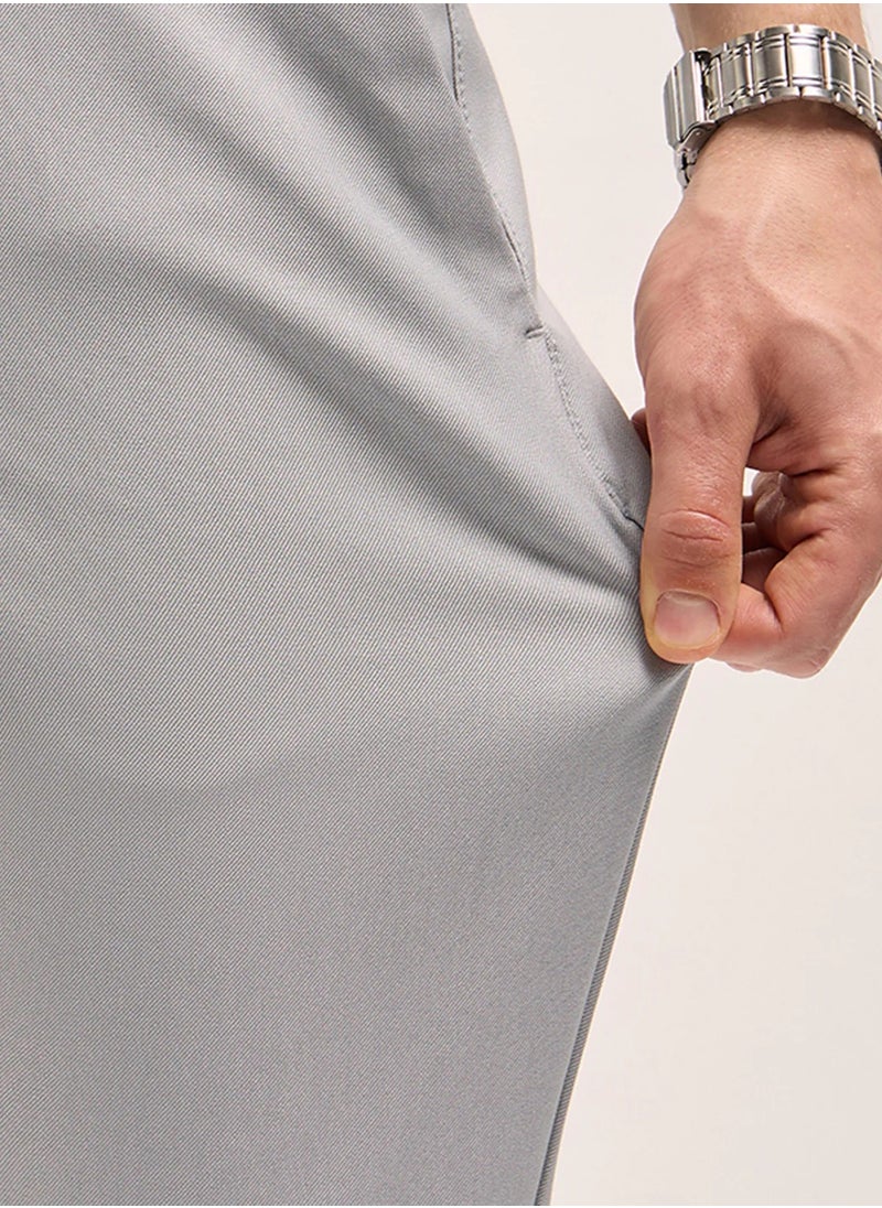 Men's Casual Trousers Slate Grey, Relaxed Fit, Soft & Breathable Fabric, Elastic Waist, Stylish Everyday Wear, Versatile & Comfortable Bottoms for Any Occasion