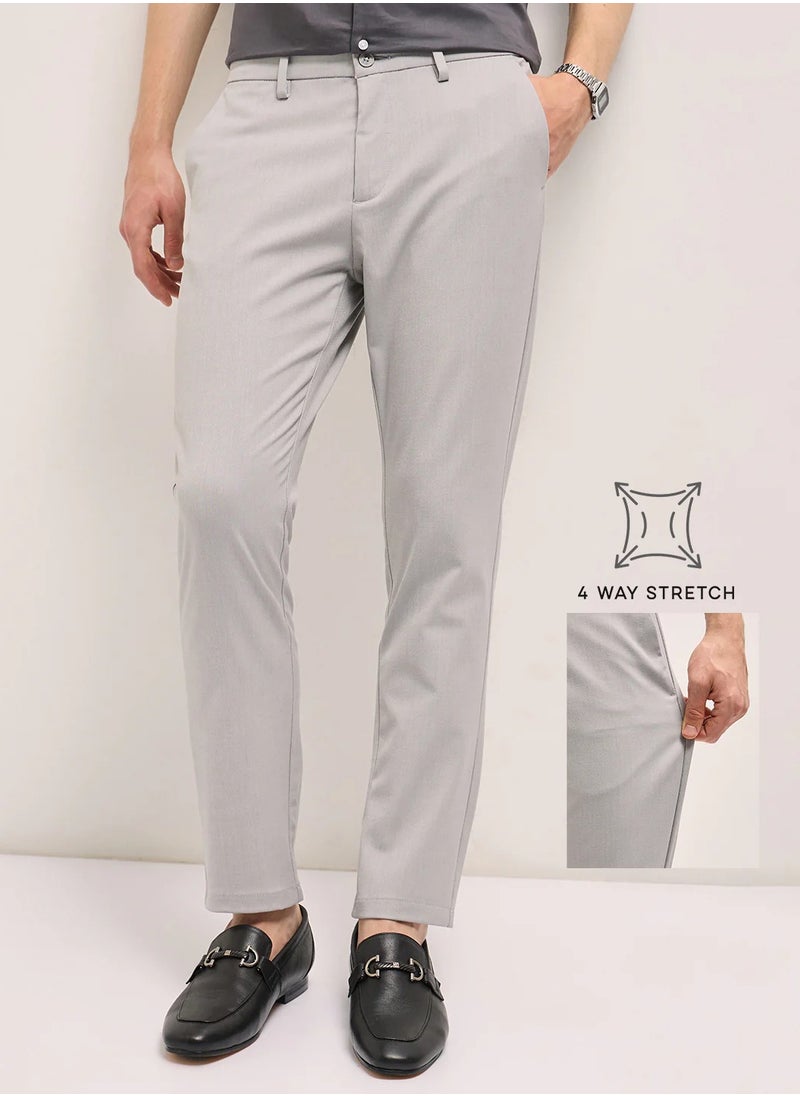 Men's Casual Trousers Grey, Relaxed Fit, Soft & Breathable Fabric, Elastic Waist, Stylish Everyday Wear, Versatile & Comfortable Bottoms for Any Occasion