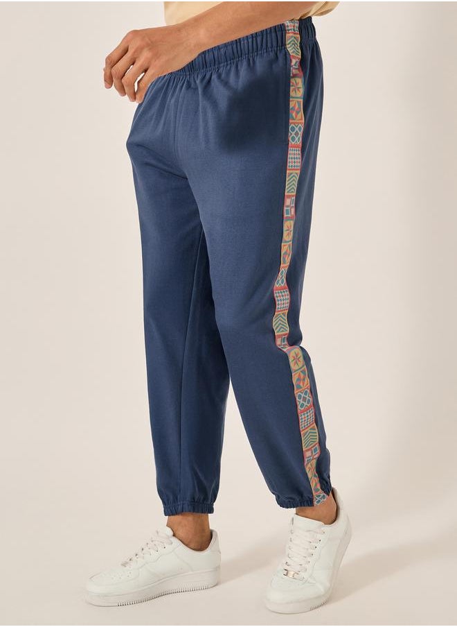 Side Tape Mid Rise Relaxed Fit Joggers