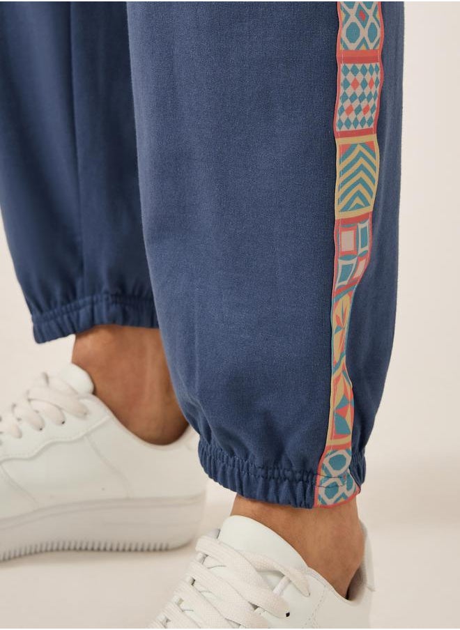 Side Tape Mid Rise Relaxed Fit Joggers
