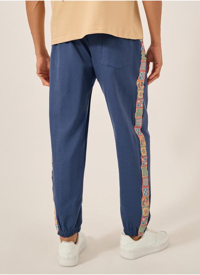 Side Tape Mid Rise Relaxed Fit Joggers